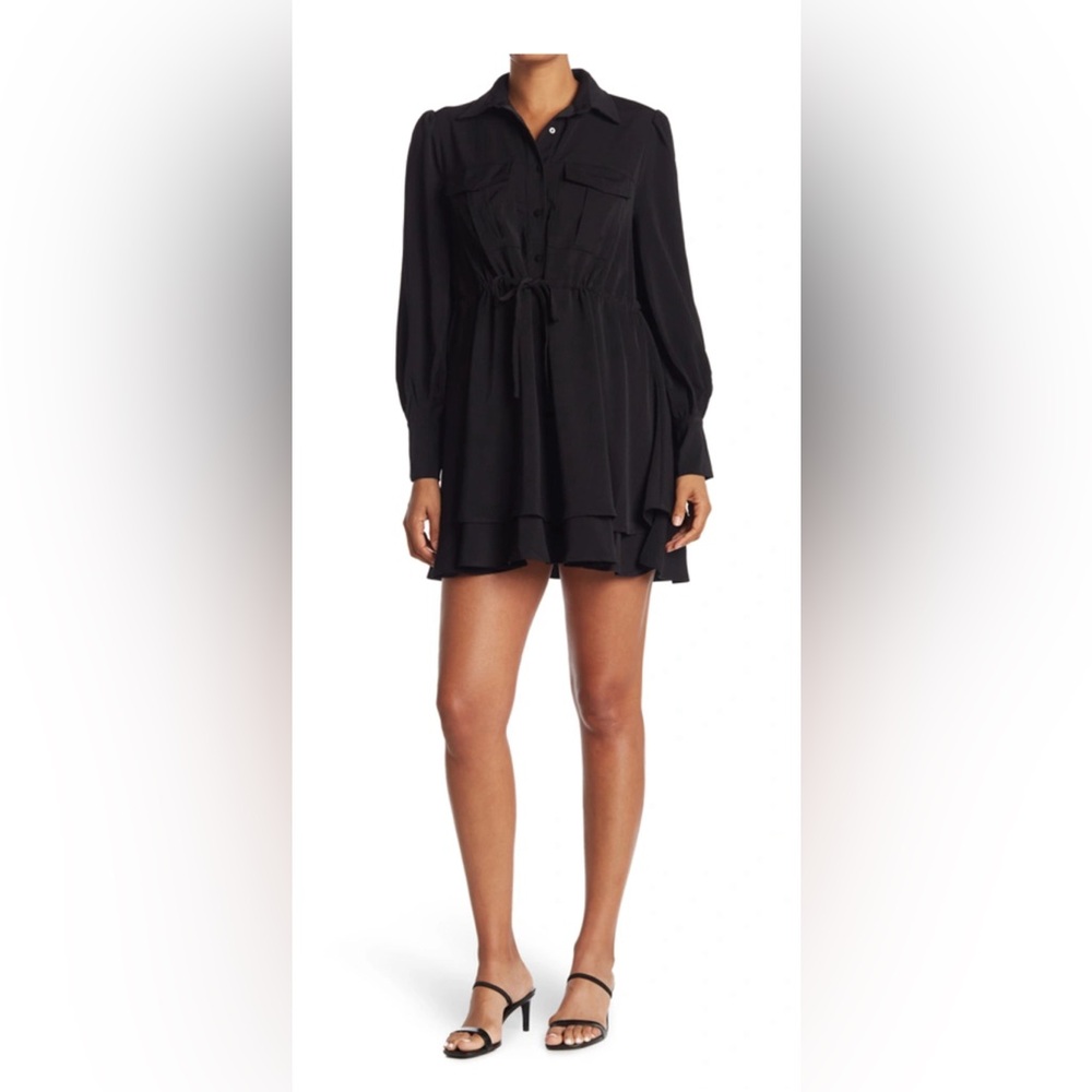 NWT - One One Six Shirt Dress - Black Women's Long Sleeve Flowy Boho